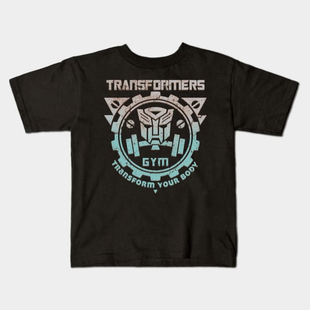 Transformers Gym Kids T-Shirt by akawork280